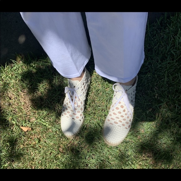 Celine White Espadrilles With Caning - Picture 5 of 6